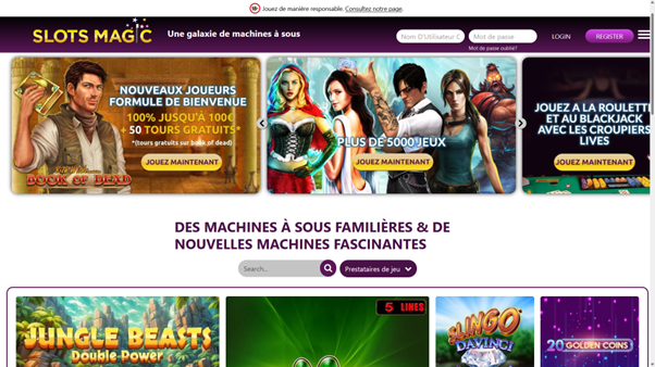 casino en ligne pour smartphones et tablettes Slots Magic Casino