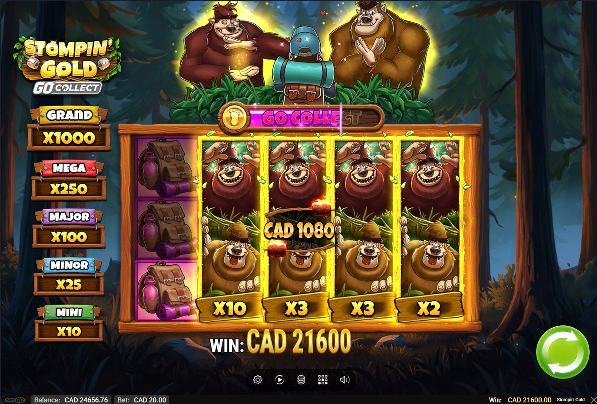 Stompin’ Gold : la nouvelle machine à sous en ligne Play’n GO part sur les traces du Bigfoot.