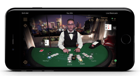 Le blackjack en direct en ligne sur mobile