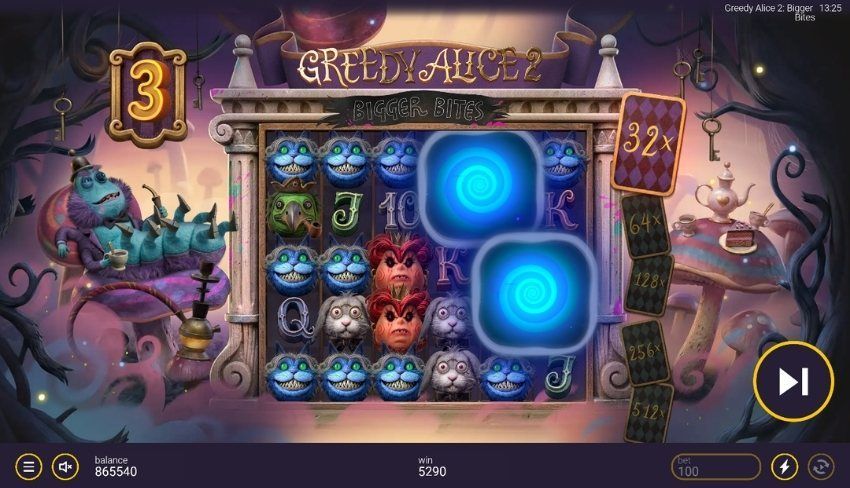 Le jeu de casino en ligne du mois d'août 2026 : Greedy Alice 2: Bigger Bites du développeur Peter & Sons