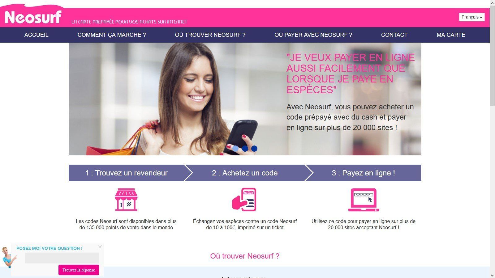 NeoSurf méthode de paiement de casino en ligne sur smartphone NeoSurf