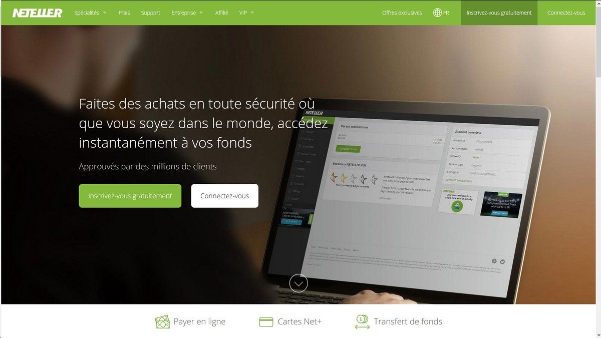 Neteller méthode de paiement de casino en ligne sur smartphone Neteller