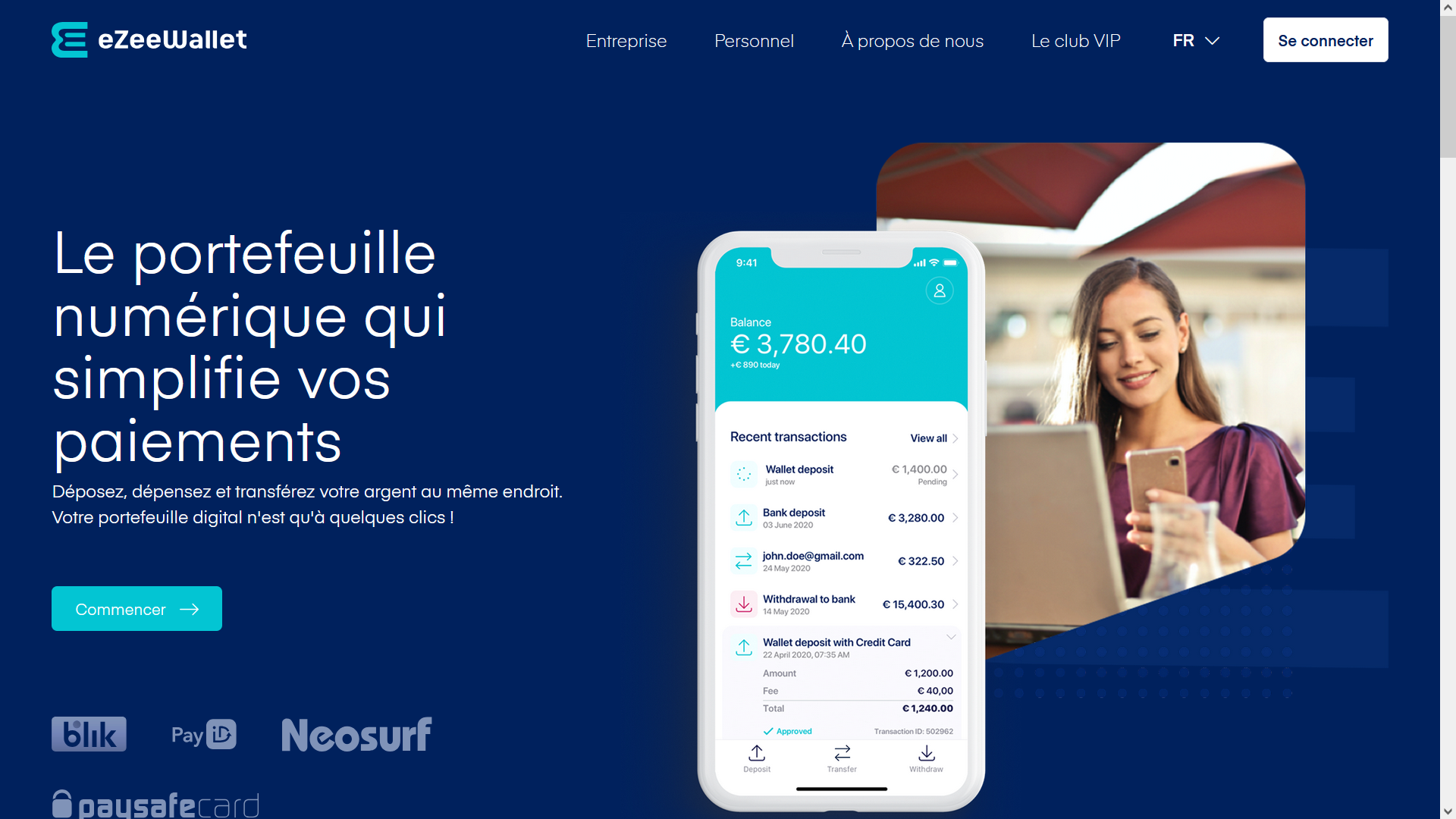 eZeeWallet méthode de paiement de casino en ligne sur smartphone eZeeWallet