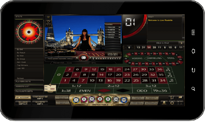 jouer à la roulette avec croupiers live sur Android en français roulette croupiers live android francais