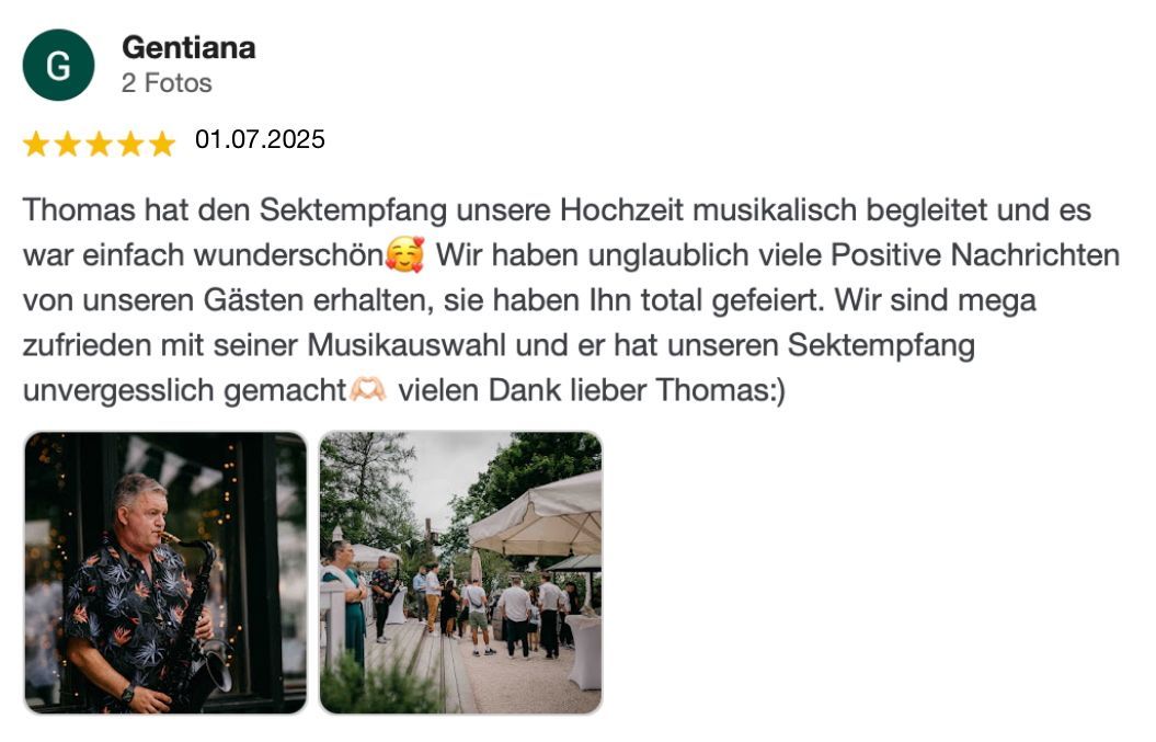 Google Rezension Google Rezension Sektempfang Heuchelberger Warte. Saxparty, kible-music