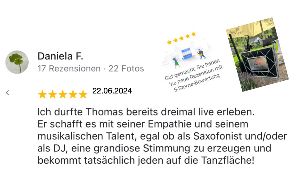 Saxophon & Live DJ Saxophon und DJ Live - All-In-One -