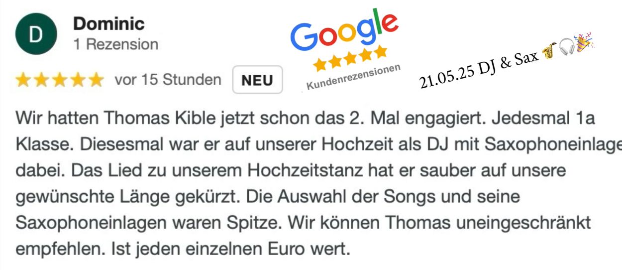 Saxophon-DJ Saxophon-DJ, Saxophon & DJ in einem, DJ und live Musik