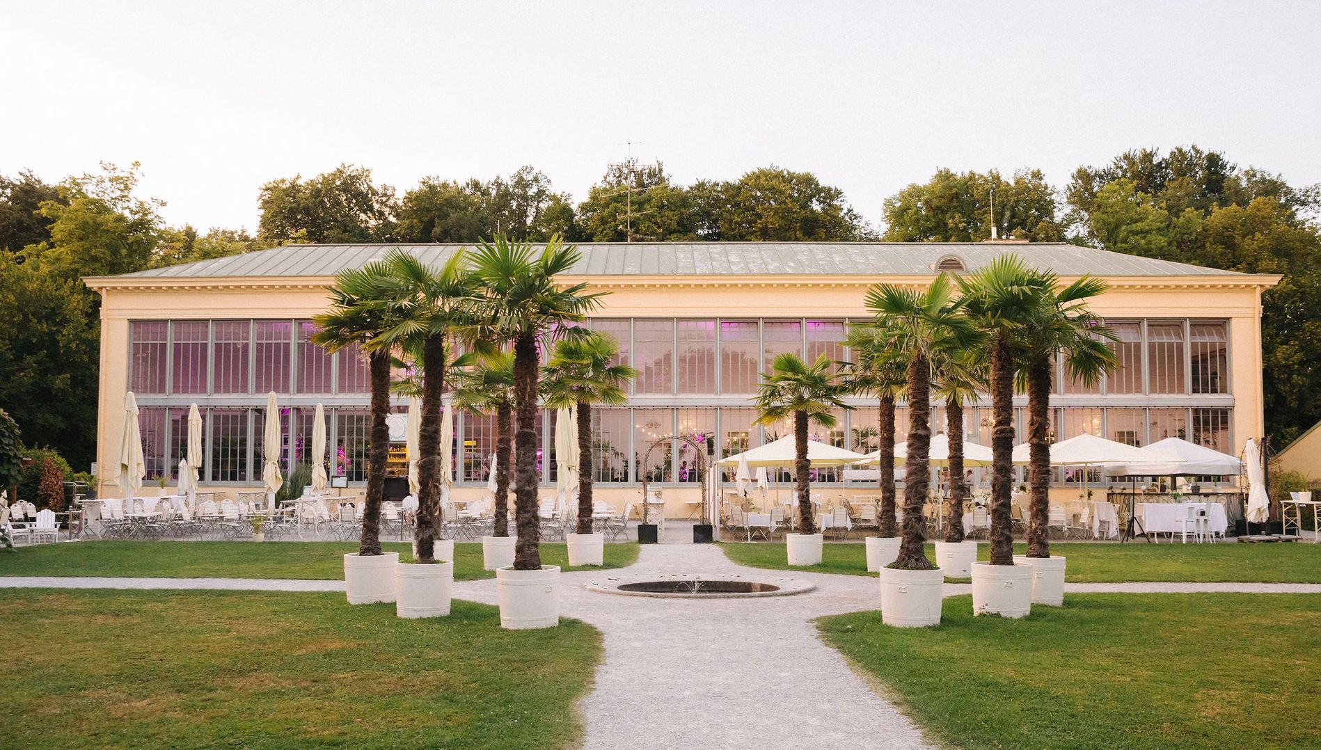 Hochzeitsfeier im Palmenhaus in München