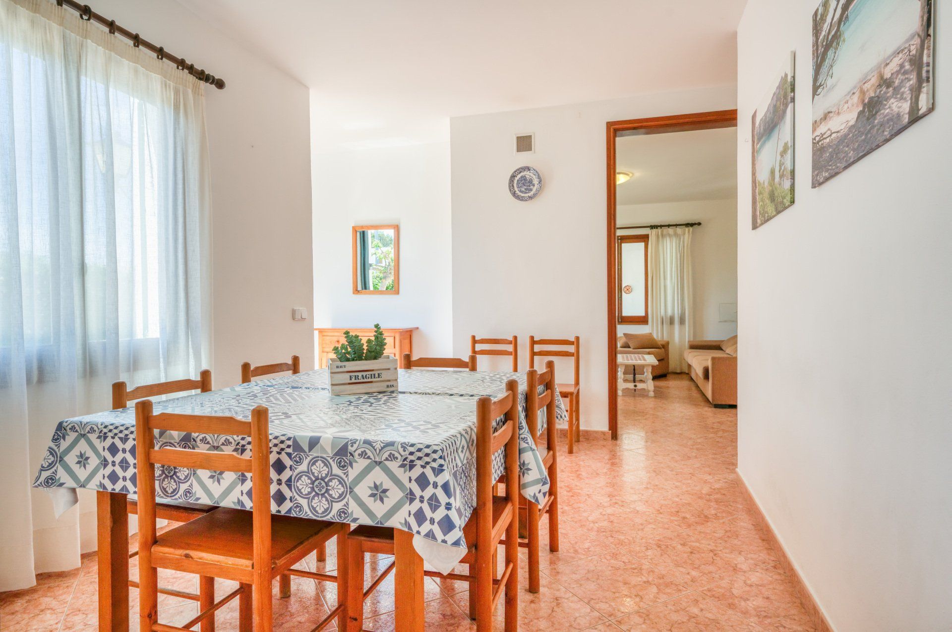 Foto del comedor de Villa Mascaró, casa de alquiler de vacaciones en Menorca. 