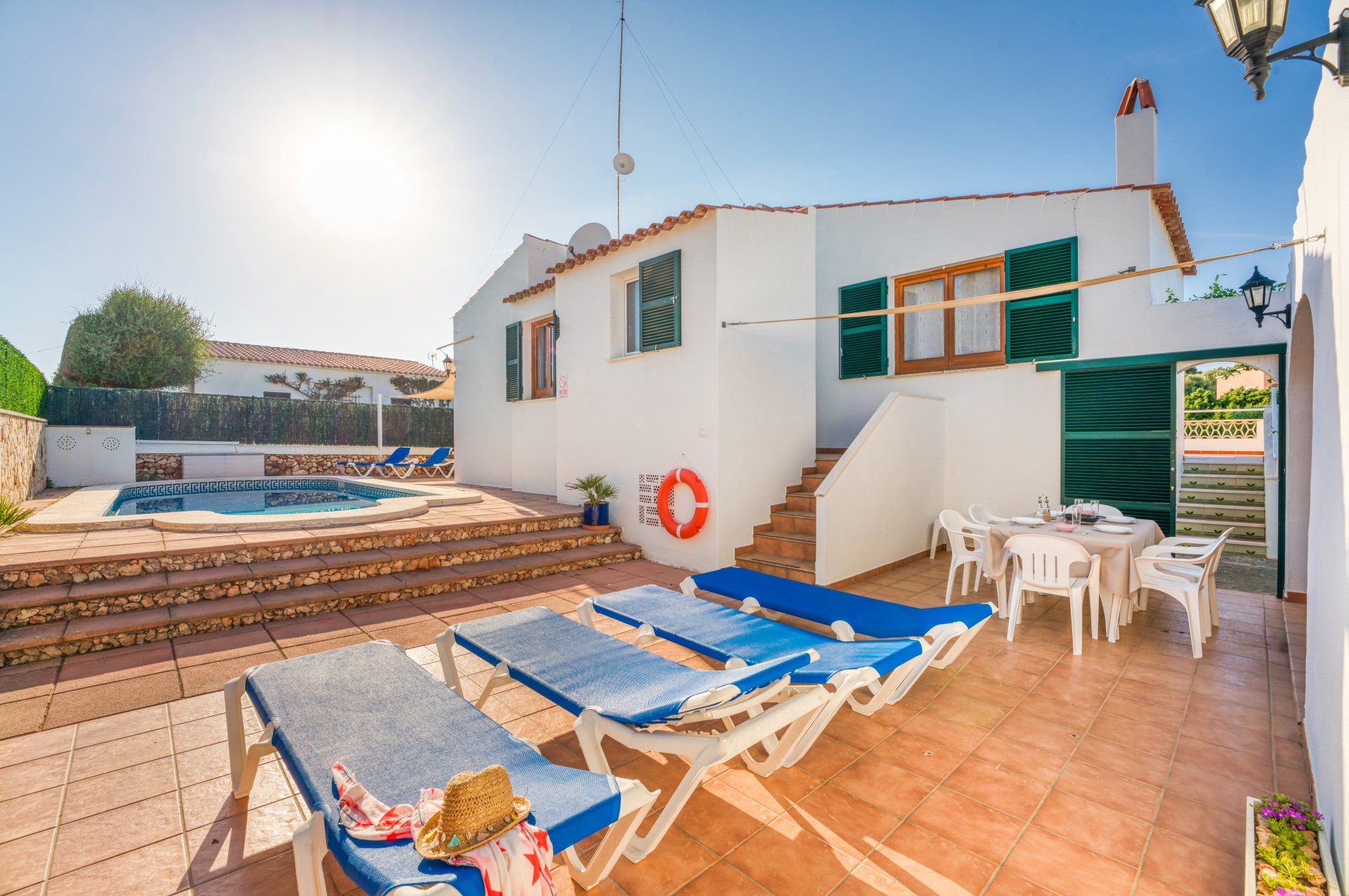 Magnífica vista de Villa Oliver, nuestra casa de vacaciones con tres dormitorios, dos baños, aire acondicionado...