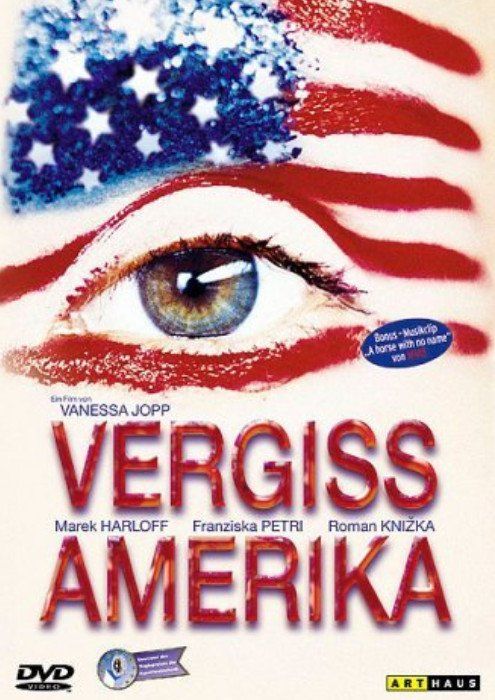Vergiss Amerika, Vanessa Jopp, Filmposter, Beckmann, Score, Auge, Amerkia, Flagge