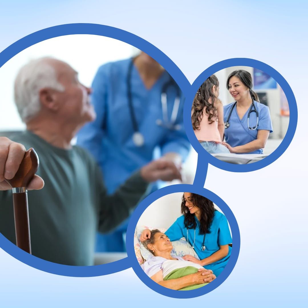 Atención para adultos mayores enfermeras y cuidadoras de adultos mayores a domicilio