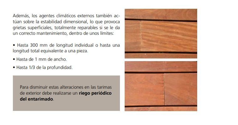 Mantenimiento de una tarima de exterior