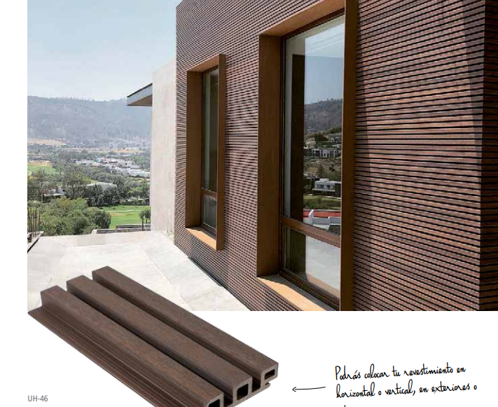 Revestimiento a listonado de composite WPC