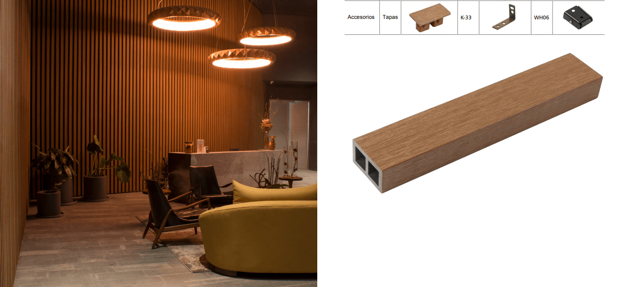 Listones de composite imitación madera