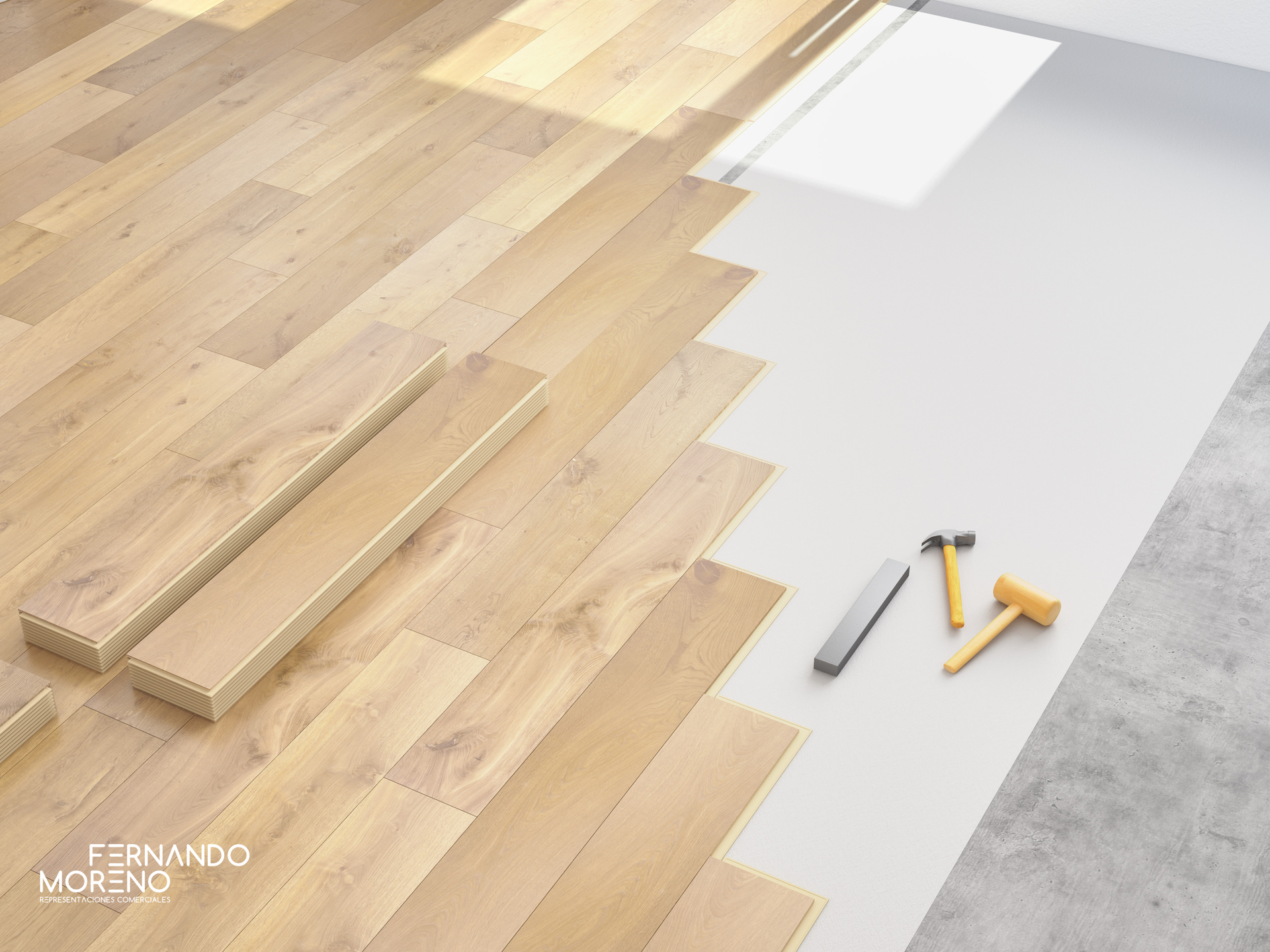 Tarima Flotante Laminada, Moreno Comercial