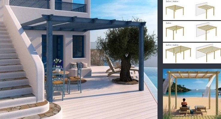 Pérgolas de madera laminada en kit