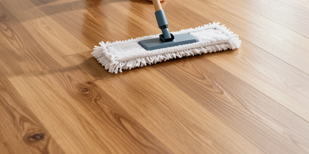 Limpieza diaria de un suelos de madera o parquet