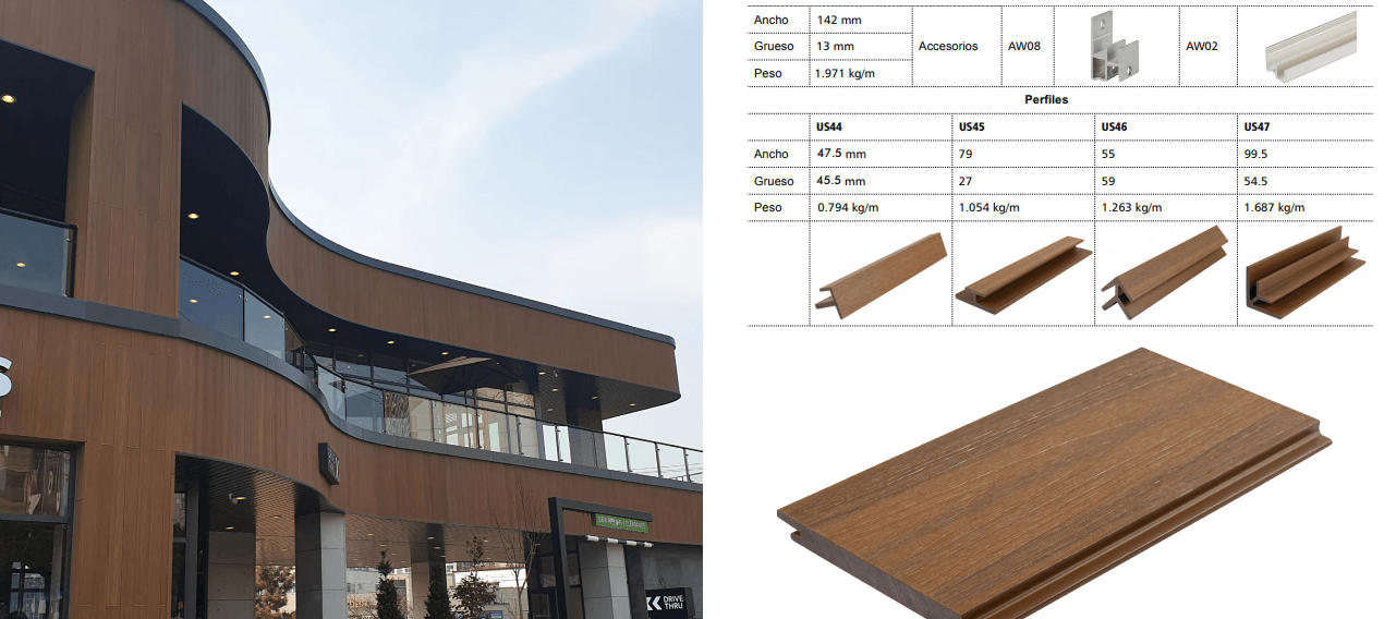 Revestimientos de Fachada Composite WPC Revestimientos de Fachada Composite WPC
