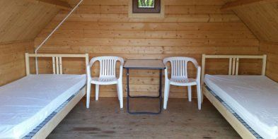 spartanisch einfach Camping am See Alt Schwerin Miethütten am Plauer See