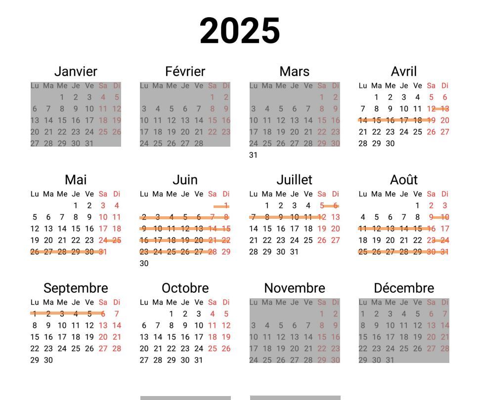 Calendrier 2024