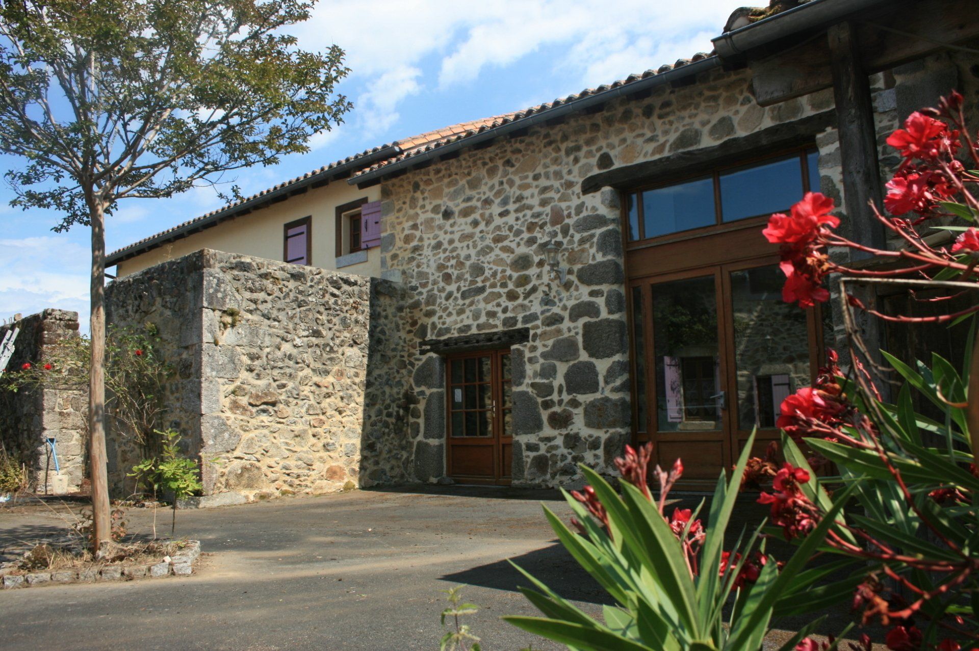 Front of the Barn at Domaine de Leymeronnie