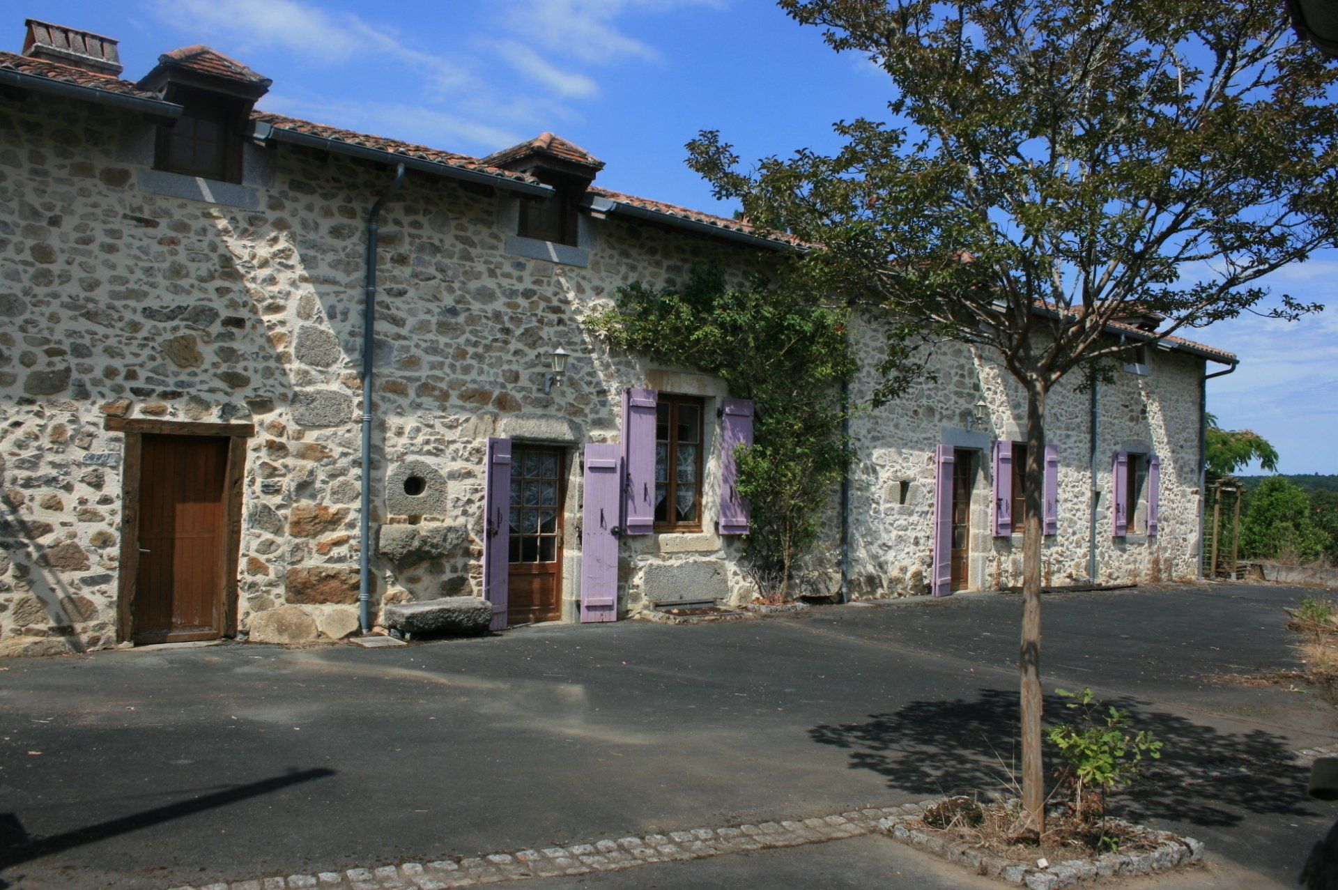 Front of the Farm house at Domaine de Leymeronnie