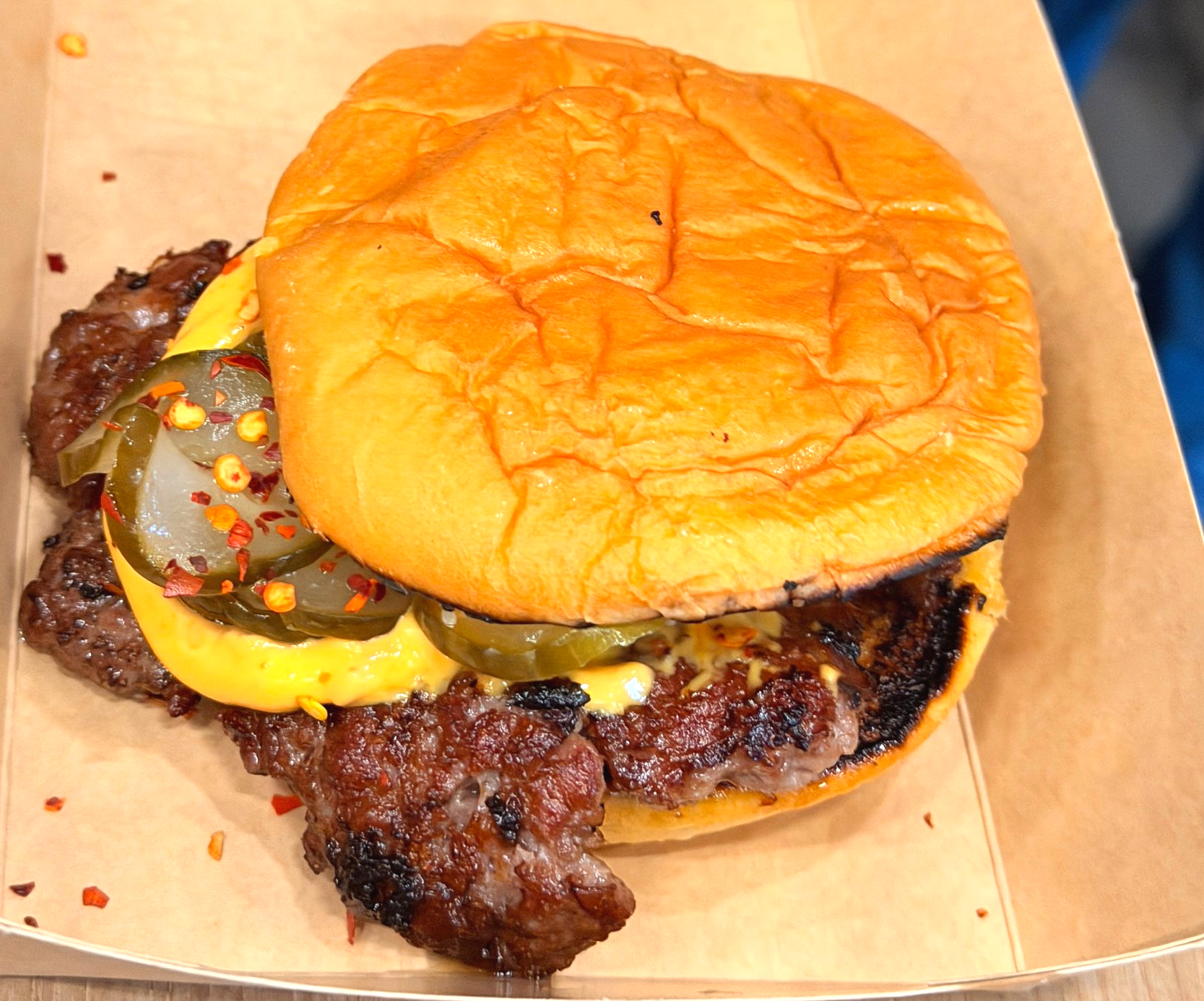 Premium Smashed Burger mit standardmäßigem Dry Aged Premium Fleisch