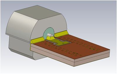 HF-Stecker-Platinenübergänge Coaxialverbinder SMA SMB MCX N-Stecker CST-SImulation