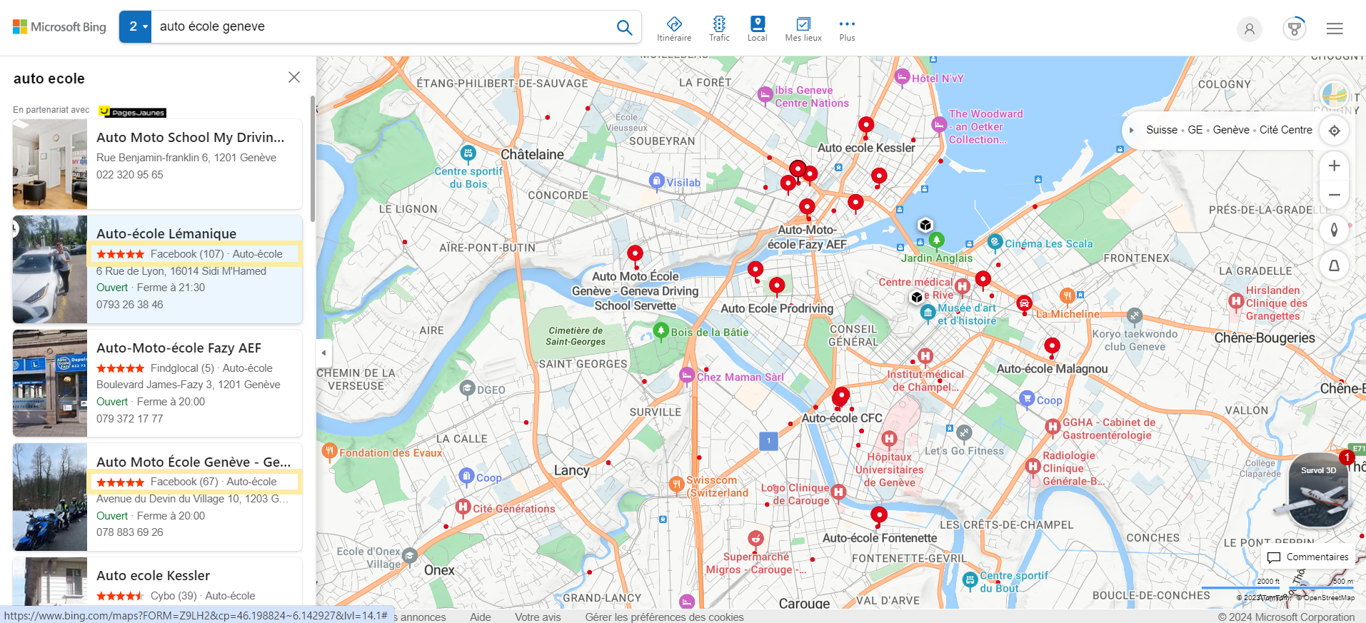 Avis Facebook affichés sur les fiches Bing Places for Business Avis Facebook affichés sur les fiches Bing Places for Business