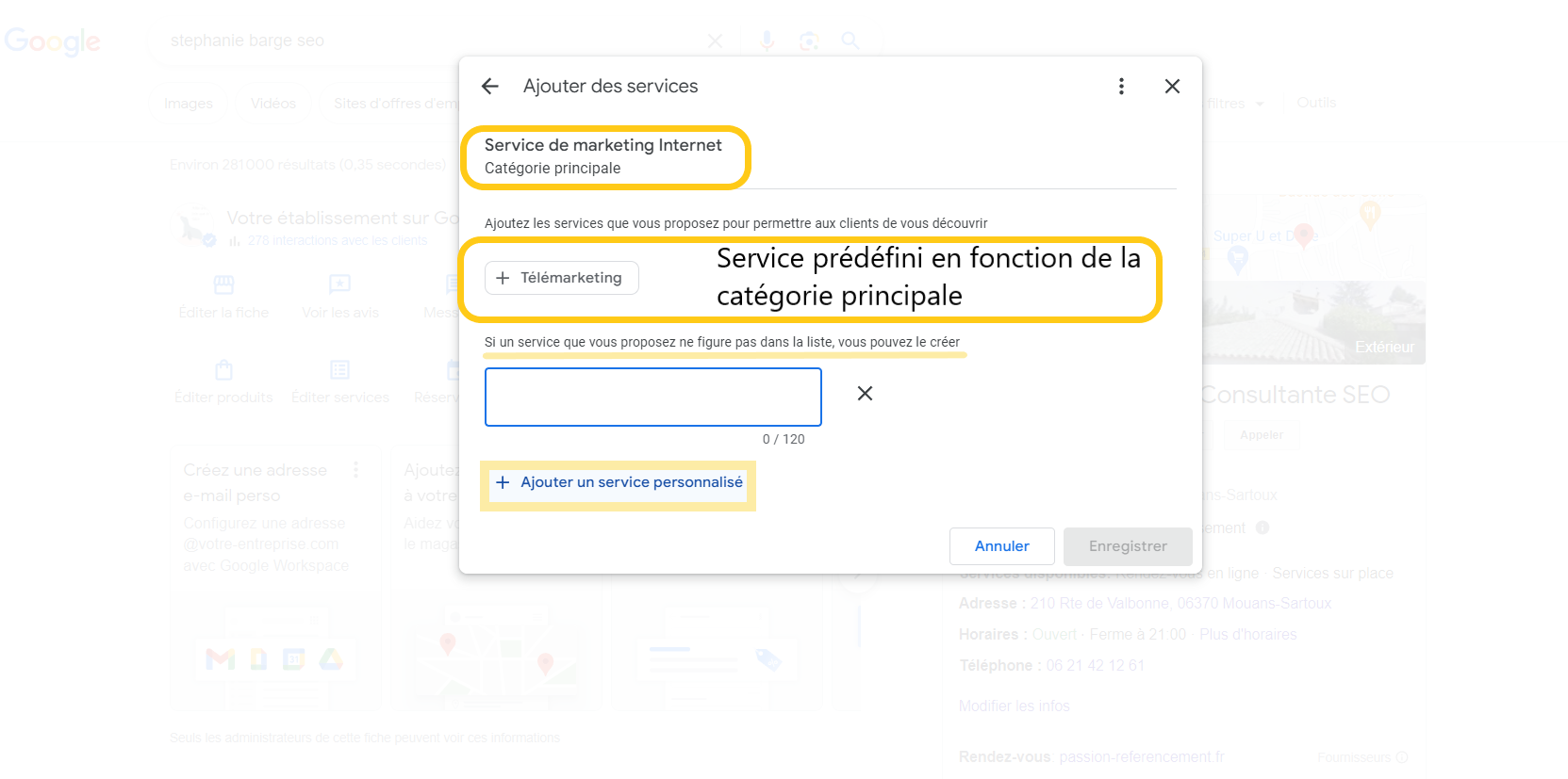 Services prédéfinis et création de services personnalisés Services prédéfinis et création de services personnalisés