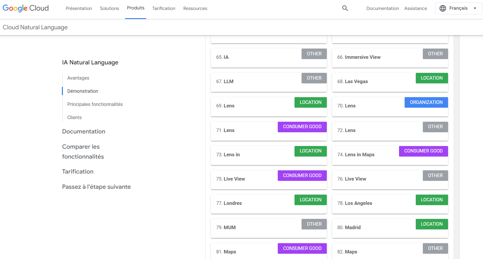 API Natural Language de Google Cloud. API Natural Language de Google Cloud.