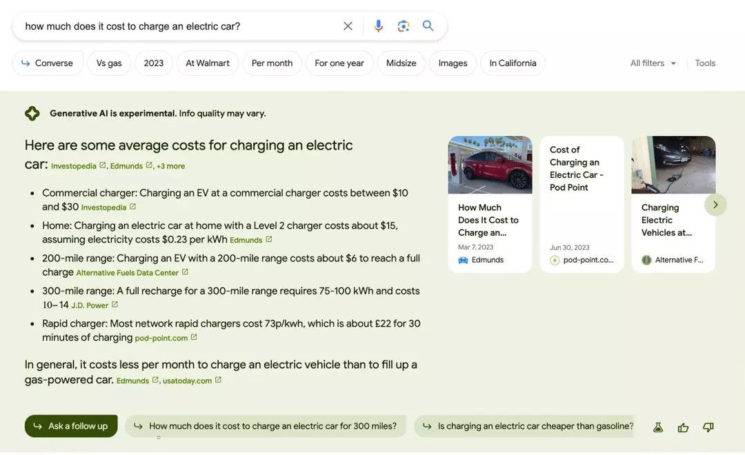 Ask a follow up de Google SGE Ask a follow up de Google SGE