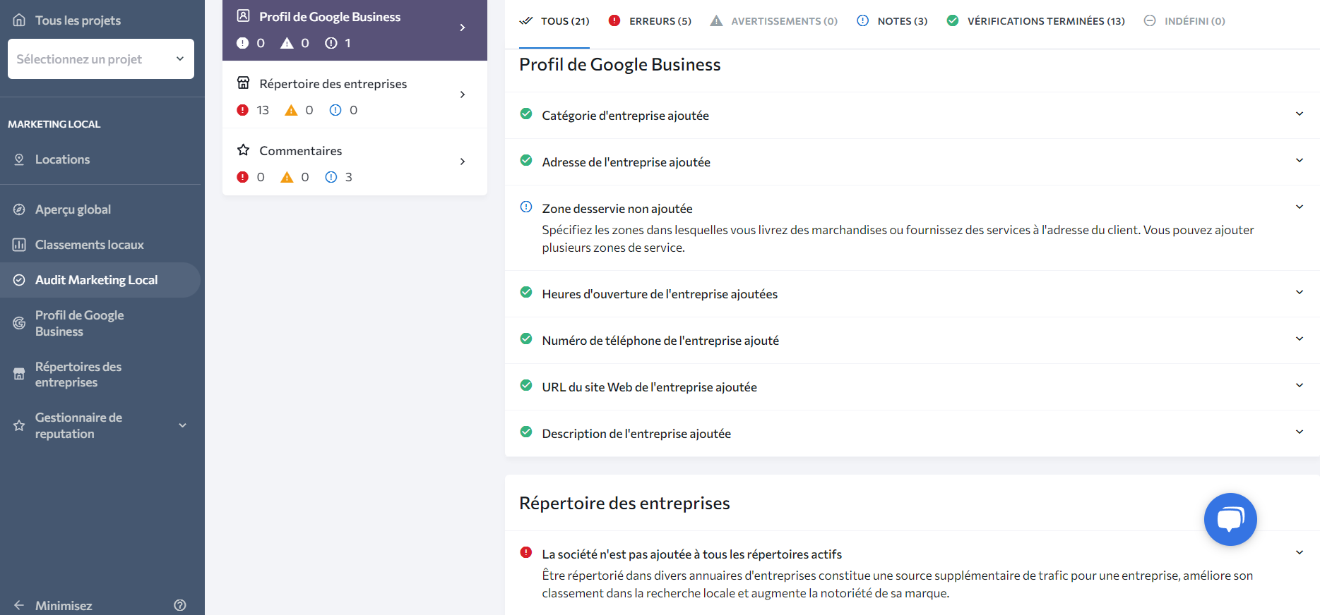 Audit fiche Google My Business Audit fiche Google My Business