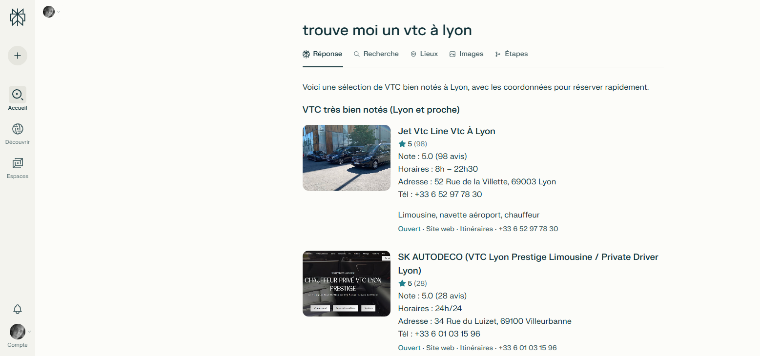 Exemple d'audit local sur Perplexity AI Exemple d'audit local sur Perplexity AI