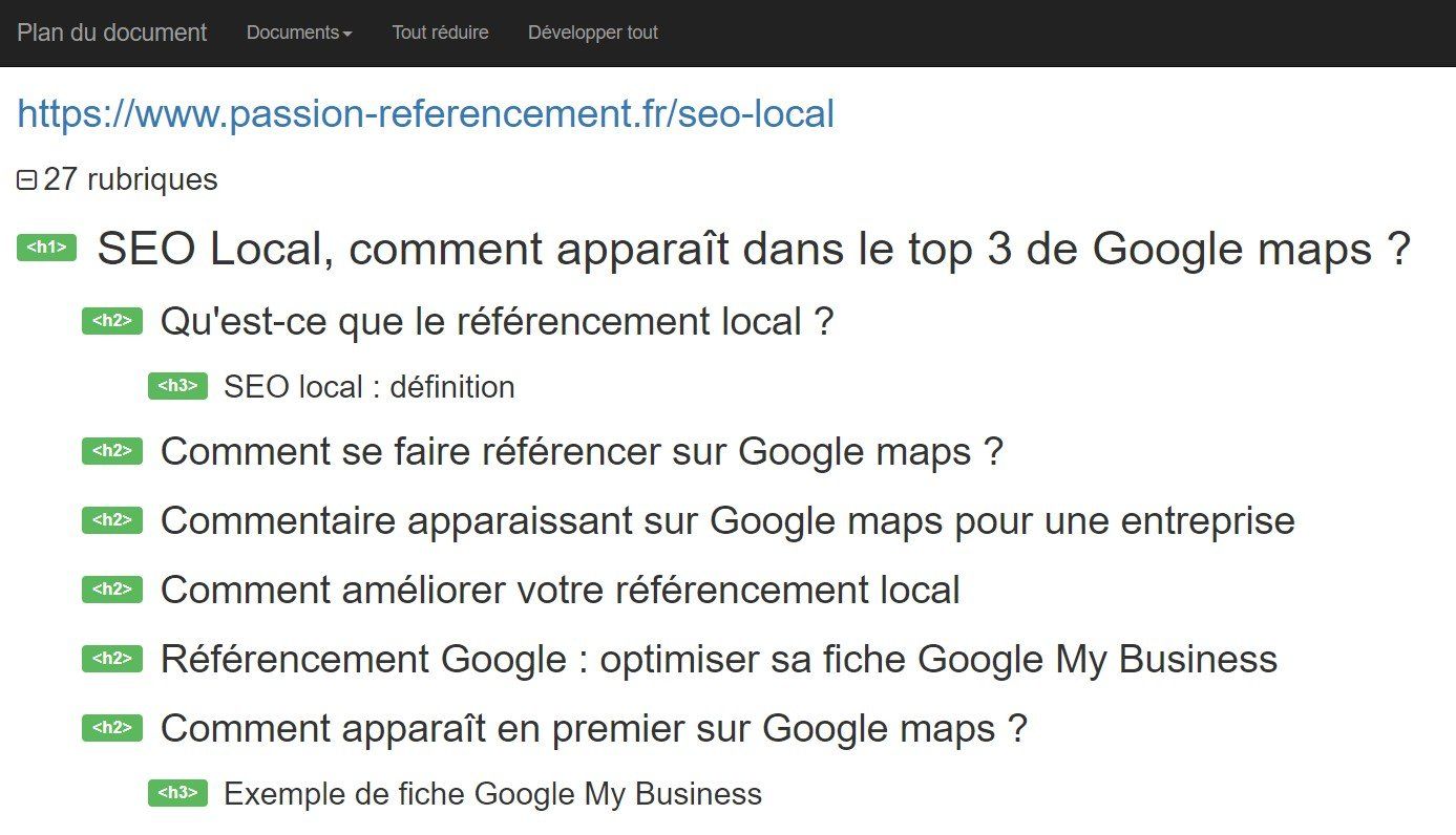 Balises HTML avec l'outil web developer Lire les balises HTML avec l'outil SEO webdeveloper