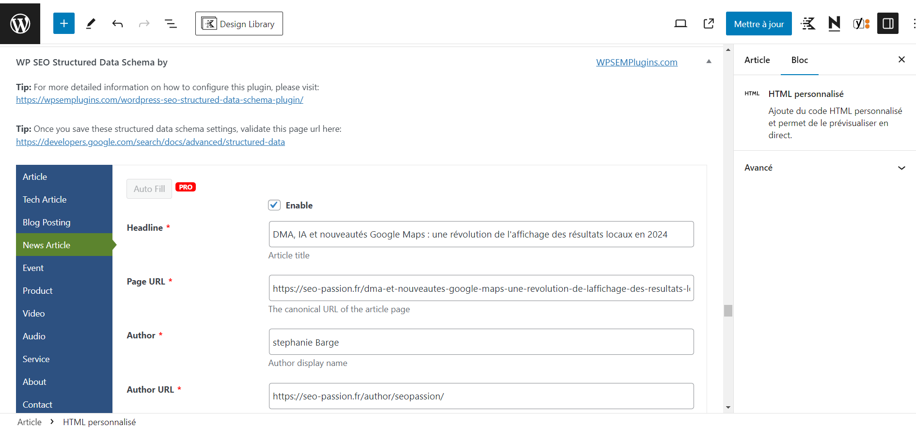 Utilisation d'extensions et de plugins de données structurées Utilisation d'extensions et de plugins de données structurées