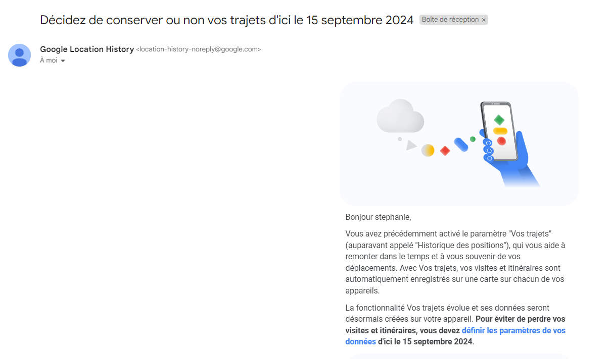 Décidez de conserver ou non vos trajets d'ici le 15 septembre 2024 Décidez de conserver ou non vos trajets d'ici le 15 septembre 2024