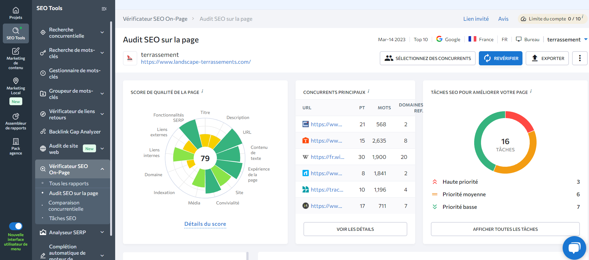 exemple d'audit SEO On page