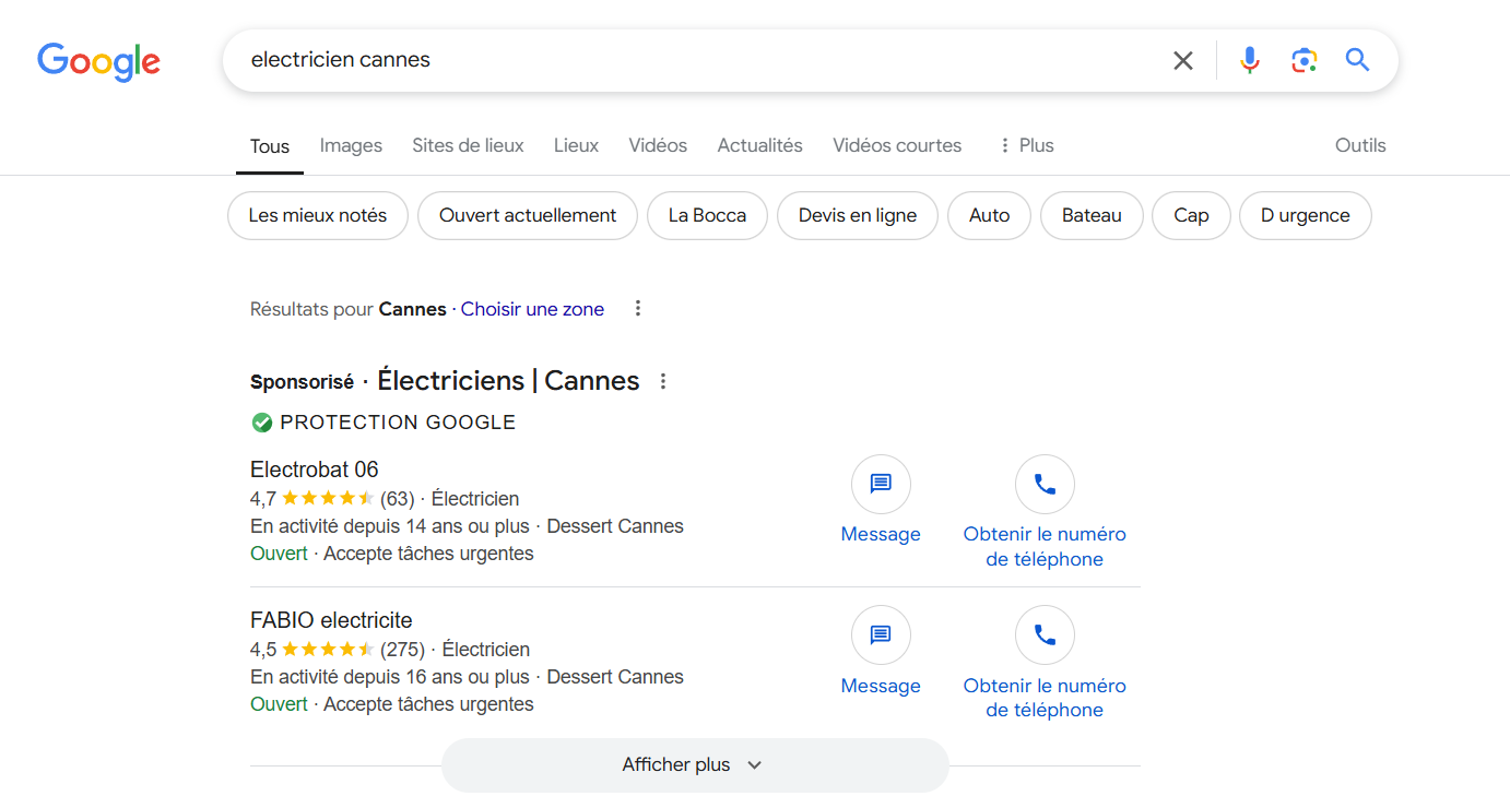 Exemple d'annonces LSA pour la requête Exemple d'annonces LSA pour la requête