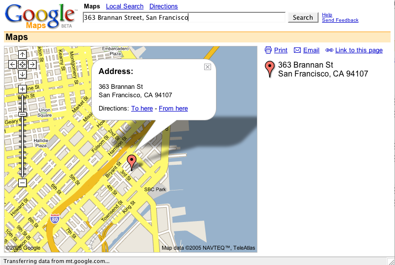 Fonctionnalité de recherche d'adresse sur Google Maps Fonctionnalité de recherche d'adresse sur Google Maps