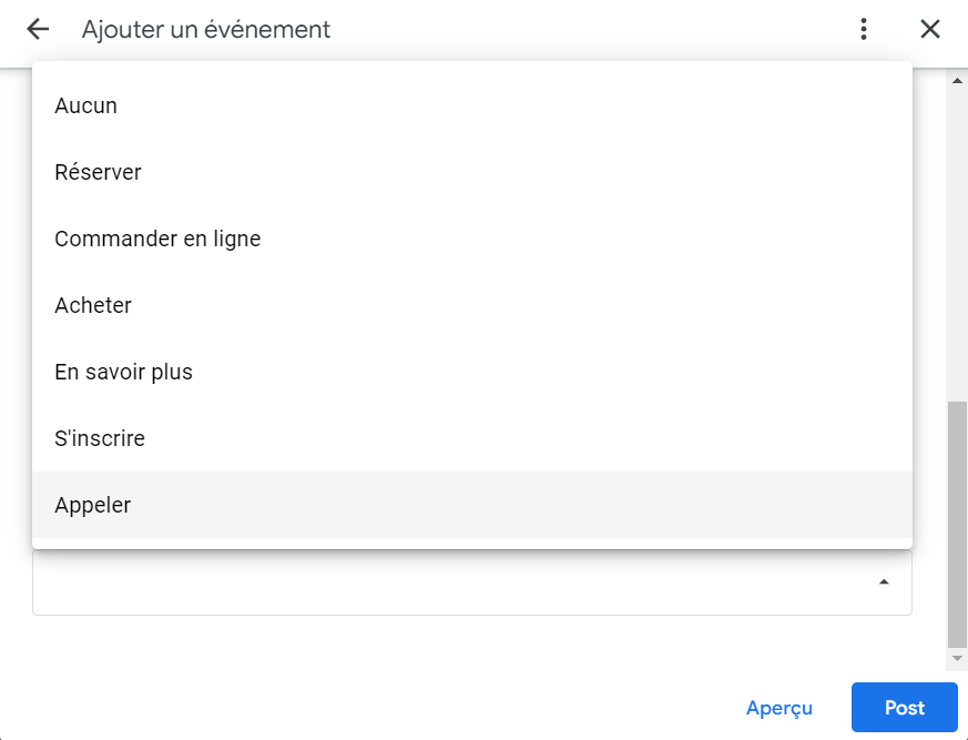 Fonctionnalités des Google Posts