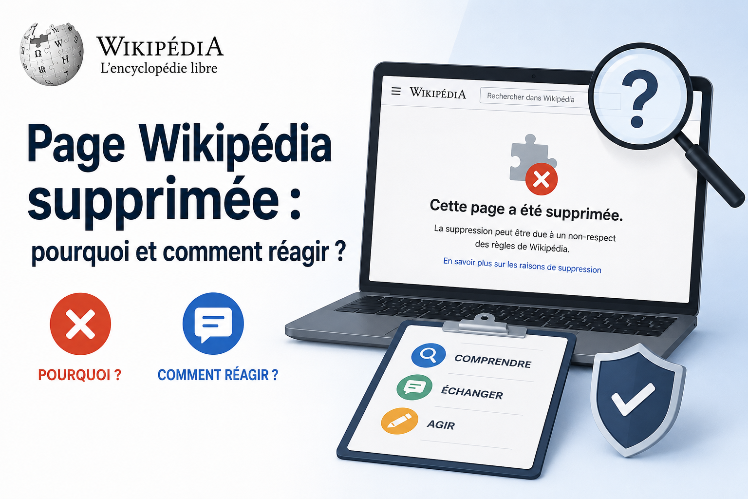 Page Wikipédia supprimée : pourquoi et comment réagir ?