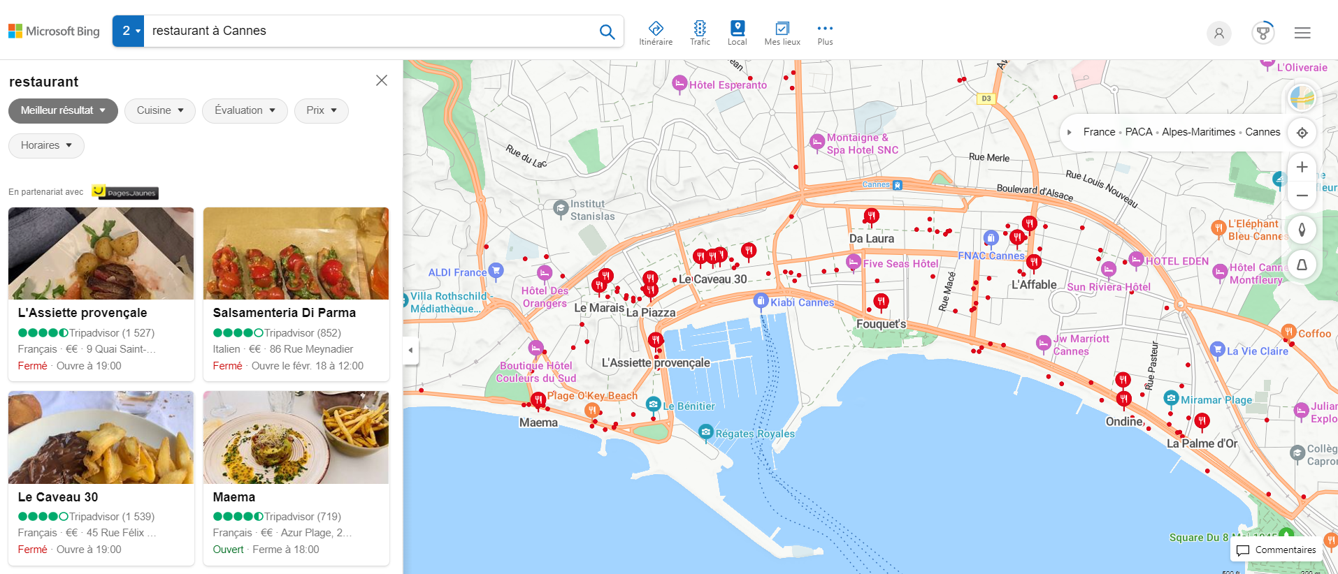 Partenariat Bing Places, Pages Jaunes et TripAdvisor Partenariat Bing Places, Pages Jaunes et TripAdvisor