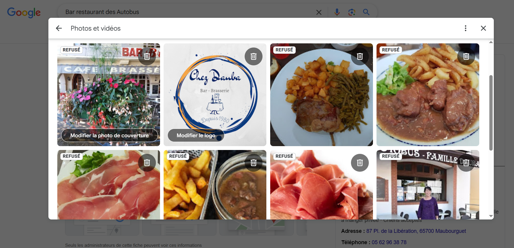 Photos refusées sur GBP Photos refusées sur GBP