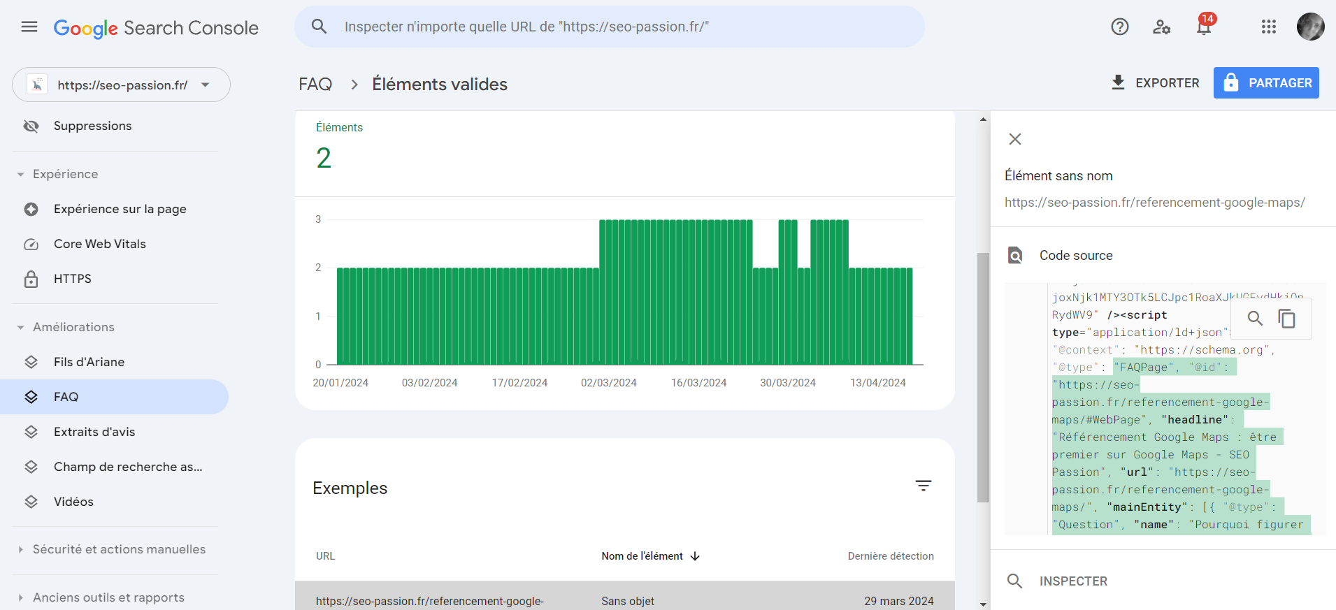 Vérifier les données structurées via la Google Search Console Vérifier les données structurées via la Google Search Console