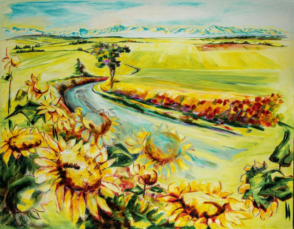 peinture huile sur toile lomagne gersoise Taybosc