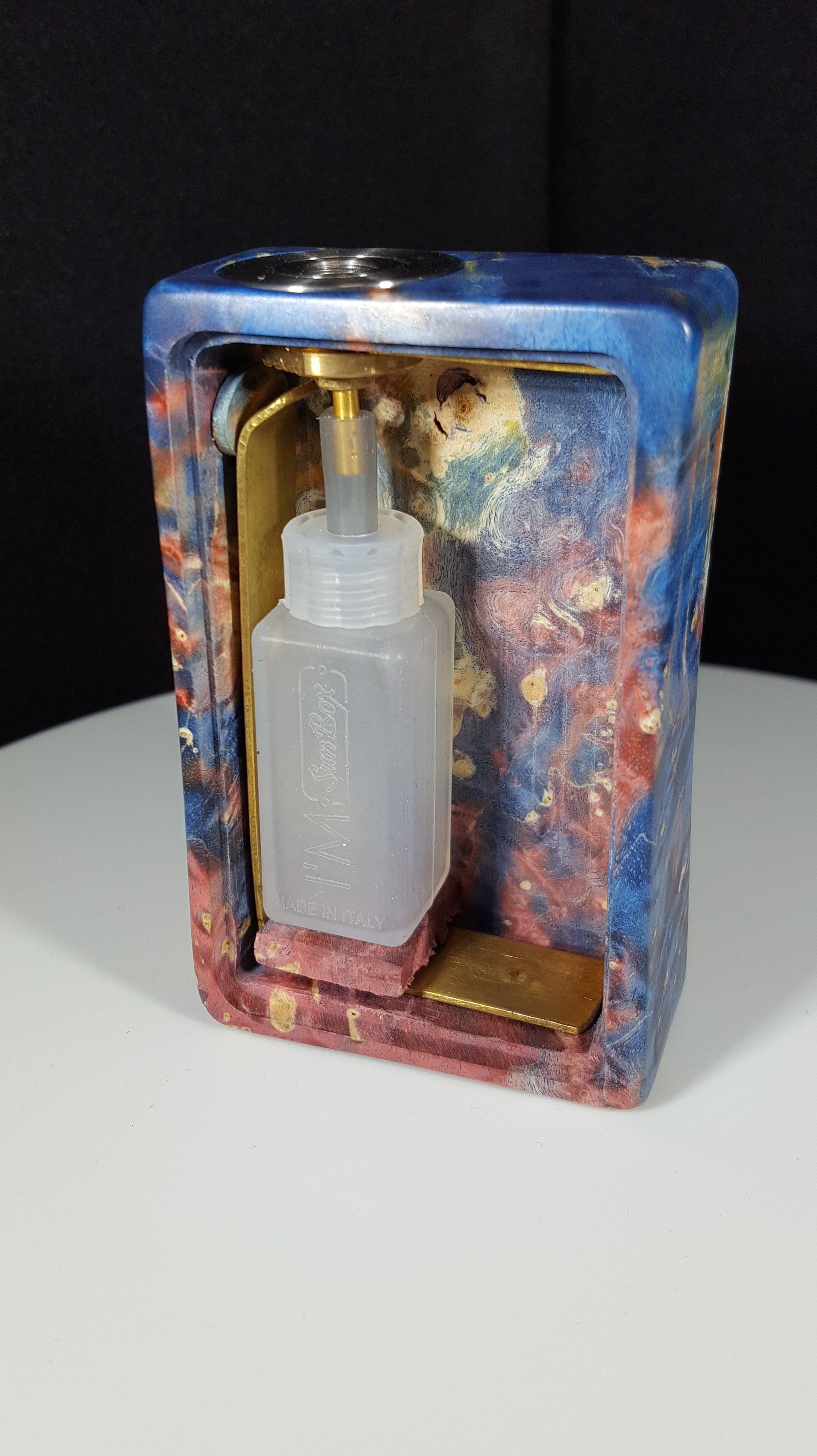 JM Mods Mech Squonker Cappy silicone bottle & battery compartment