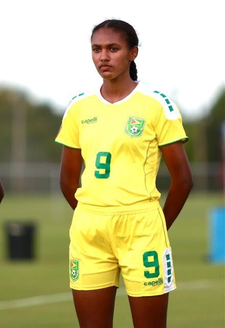 Anaya Willabus competing for Guyana at the 2022 Concacaf Women’s Under-17 Championship in the Dominican Republic