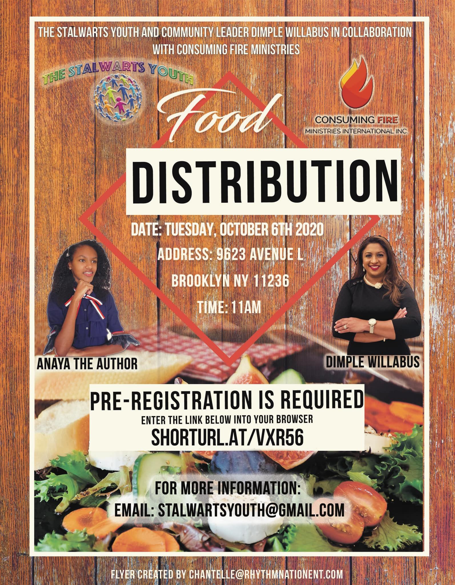 Stalwarts Youth Food Distribution in collaboration with Consuming Fire Ministries in Brooklyn, NY on October 6, 2020